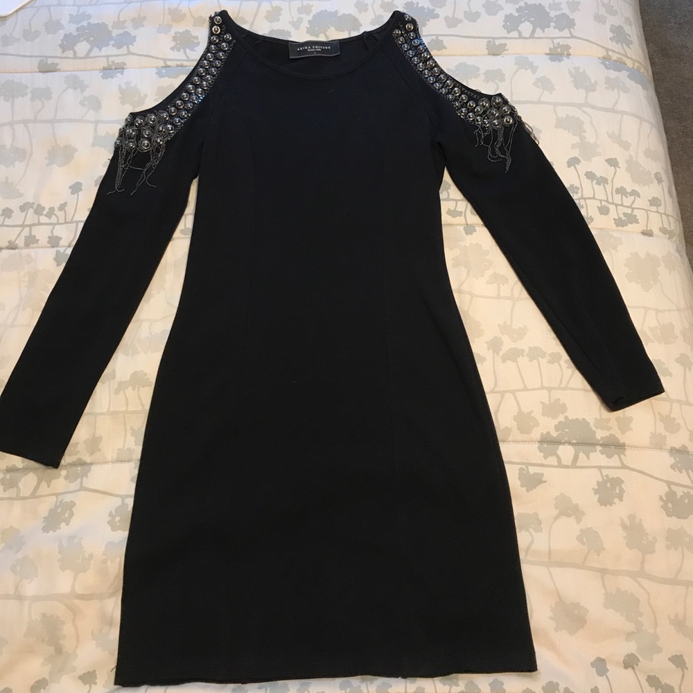 AKIRA Black open shoulder dress
